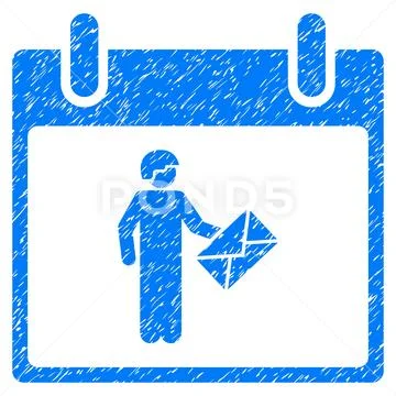 Postman Calendar Day Grainy Texture Icon: Graphic #71621885