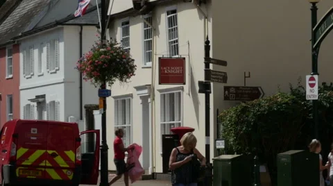 Postman collecting Post from local Posting Box Stock Footage 67334894