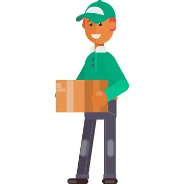 Postman icon delivery man vector post worker Stock Illustration
