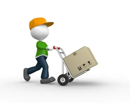 Postman. Illustrazione stock