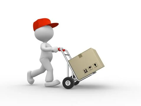 Postman. Illustrazione stock