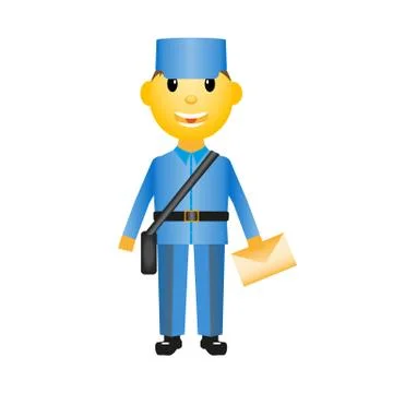 Postman Stock Illustration