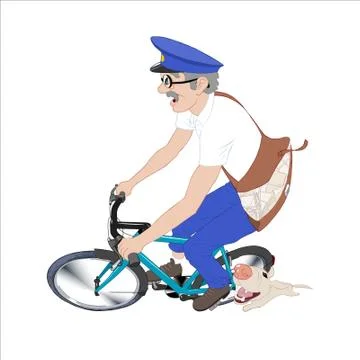 Postman Stock Illustration
