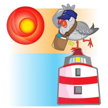 Postman Seagull イラスト素材