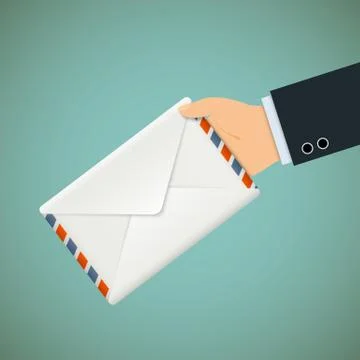 Postman. Stock vector illustration. 스톡 일러스트