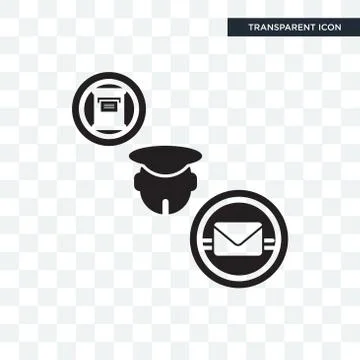 Postman vector icon isolated on transparent background, Postman logo design Stock Illustration