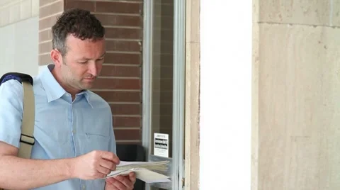 Postman at work;  Full HD Photo JPEG Stock Footage 8653089