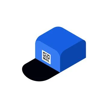 Postman's cap isolated. Postal worker cap Stock Illustration