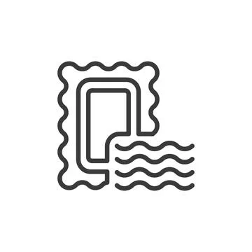 Postmark, icon in line design. Postmark, stamp, mail, postal, seal, delivery Stock-Illustration