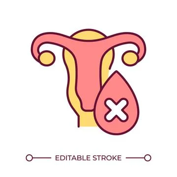 Postmenopause line color icon Stock Illustration