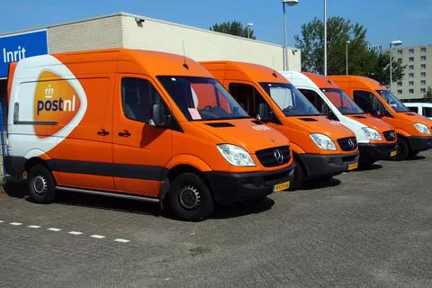 PostNL delivery vans Stock Photos