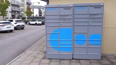 Postnord package pickup Stock Footage 284942032