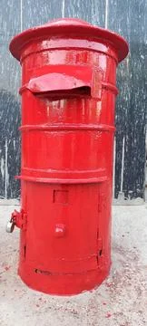 PostOffice red bin Stock Photos
