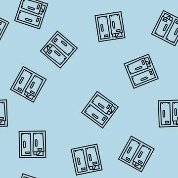 Postomat for letter line seamless pattern 스톡 일러스트