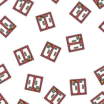 Postomat for letter vector seamless pattern 스톡 일러스트