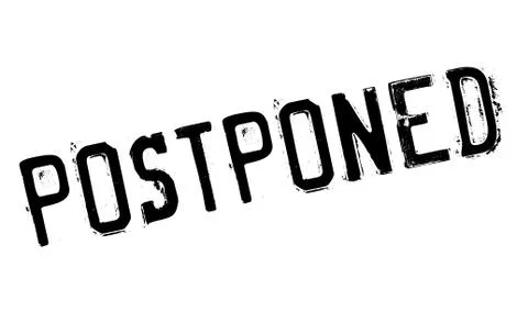Postponed rubber stamp Stock Illustration