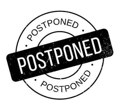 Postponed rubber stamp Stock-Illustration