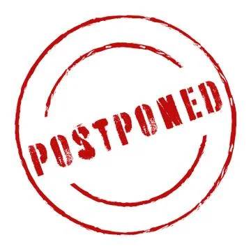 Postponed stamp Stock Illustration