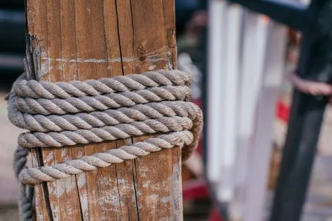 Posts rope around Stock Photos