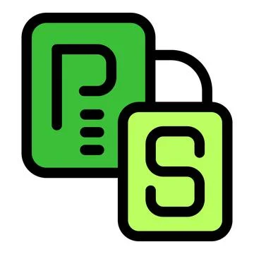 Postscript language files overlapping creating ps file extension icon Illustrazione stock