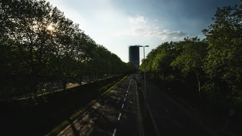 Posttower in Bonn, Germany. Timelaps Stock Footage 131850705