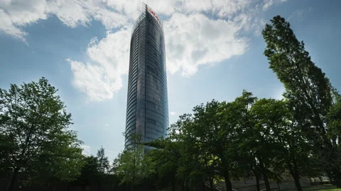 Posttower in Bonn, Germany. Timelaps Stock Footage 131852011
