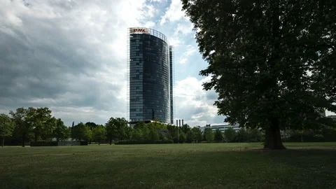 Posttower in Bonn, Germany. Timelaps Stock Footage 131852289