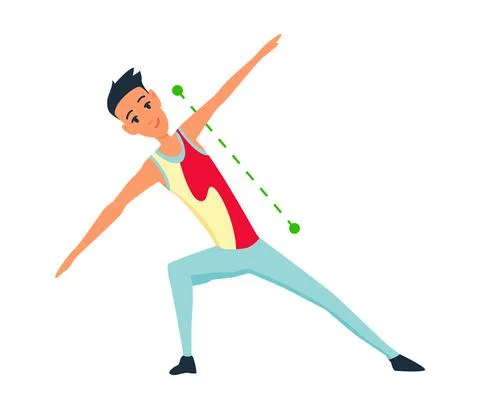 Posture and ergonomics. Correct alignment of human body posture for good Ilustração Stock