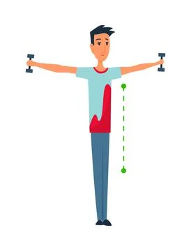 Posture and ergonomics. Correct alignment of human body in standing posture for Stock Illustration