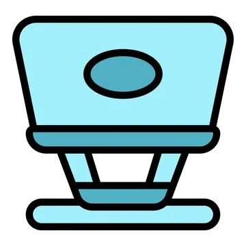 Posture laptop stand icon vector flat Stock Illustration