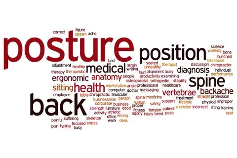 Posture word cloud 스톡 일러스트