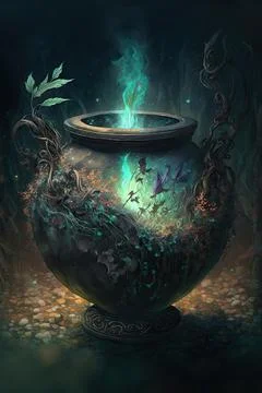 Pot of awakening Stock Illustration