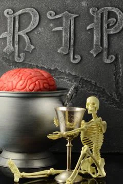Pot of Brain Stew Stock Photos