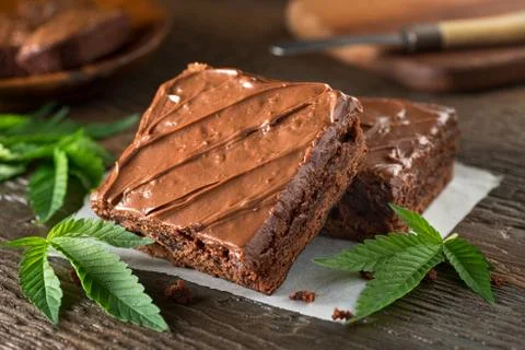 Pot Brownies Foto stock