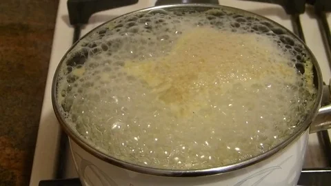 Pot with bubbles. Stock Footage 82117697