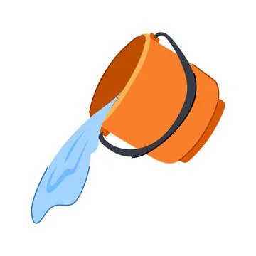 Pot bucket water cartoon vector illustration Stock-Illustration