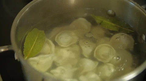 Pot with dumplings Stock Footage 58047267