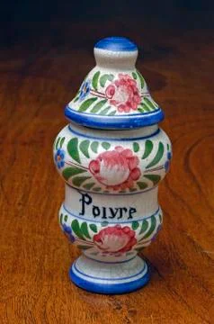 Pot with earthenware pepper Stock Photos