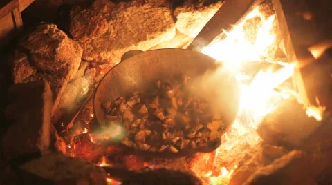 Pot on fire 03 Stock Footage 2086115