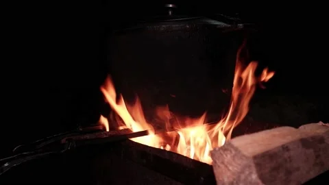 Pot on fire Stock Footage 165050059