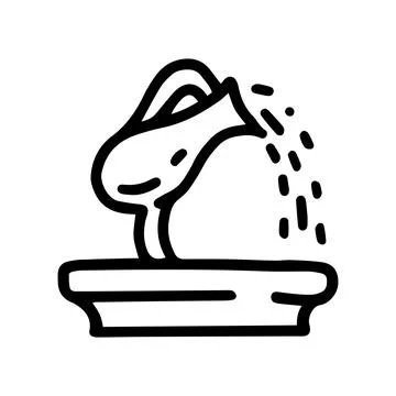 Pot fountain line vector doodle simple icon Ilustración de archivo