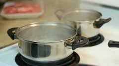 Pot full of boiling water stock footage. Video of cooking - 61664754