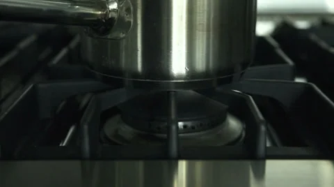 Pot &amp; Gas Stovetop Video stock 33359068