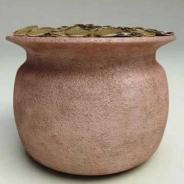 Pot of Gold 3D Model