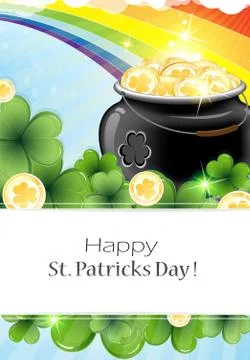 Pot of gold coins Stock Illustration