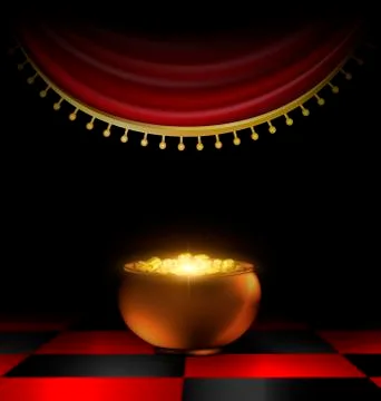 Pot of gold in the dark Stock Illustration
