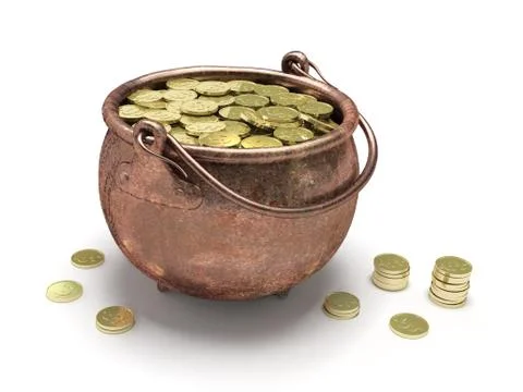 Pot of gold Stock Illustration
