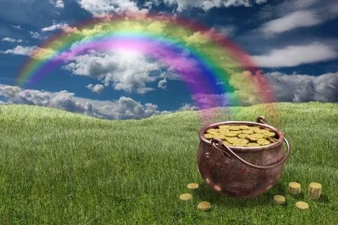 Pot of gold Stock Illustration