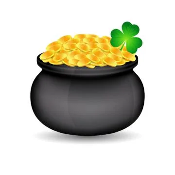 Pot of gold Illustrazione stock