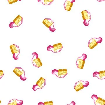Pot grinding isometric icon seamless pattern color Stock Illustration